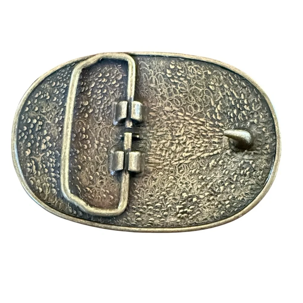 Vintage Horse Motif Belt Buckle Western Twisted Rope Equestrian Boho Rustic - Picture 3 of 9
